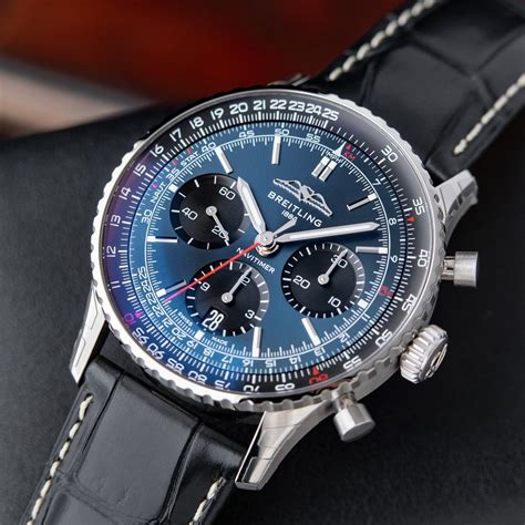 navitimer blue breitling|breitling navitimer 46mm blue.